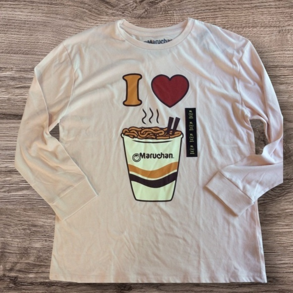 NWT Art Class Maruchan ramen noodle long sleeve tee. Pink xl 14